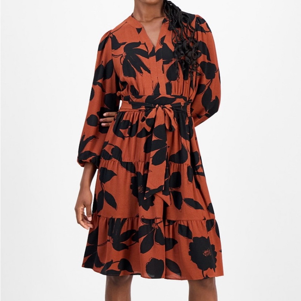 Signature by Robbie Bee Brown and Black Dress. Size PM. NWT